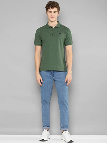Image of Allen Cooper Solid Pure Cotton Polo Tshirts for Men