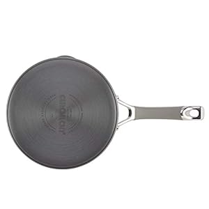   Circulon-84567-3-QtCovered-Straining-Pour-Spouts-Hard-Anodized-Aluminum-Saucepan-3-quart-Oyster-Gray