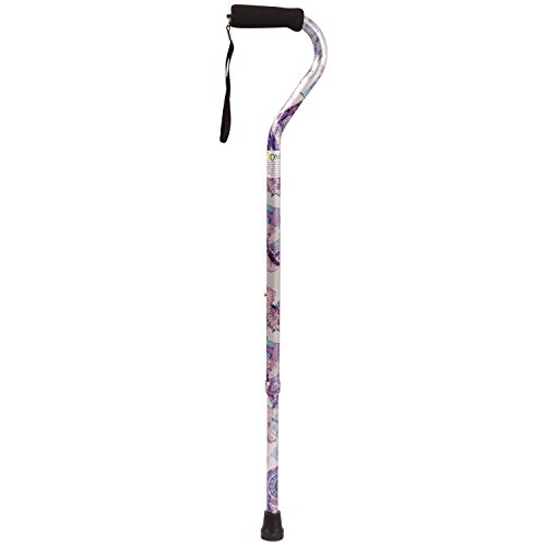 DMI Adjustable Designer Walking Cane with Offset Handle, Nautical