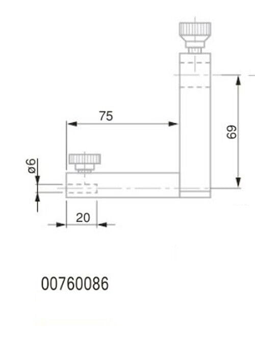 TESA HITE 00760086 Probe Fixing Arm Standard Insert Holder for Height Gauges