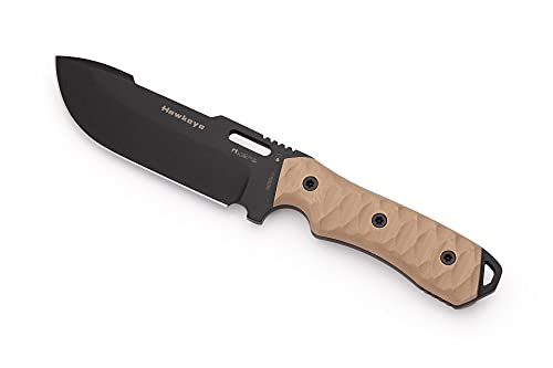 Hydra HAWKEYE Survival Knife, blade Böhler N690co steel with cryogenic treatment, handle G10, includes kydex sheath