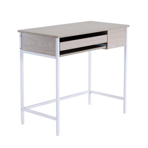 学習机 デスク パソコン 勉強机 折り畳み天板 引き出し pcデスク 棚付き 収納 省スペース リビング学習 デスク 大人 テレワーク 在宅ワーク リモート 北欧 (D)