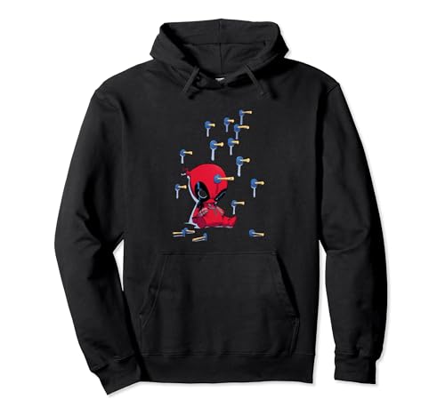 Deadpool Cartoon Knockout Pullover Hoodie