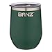 BANZ Podwójne ścianki, izolowany kubek podróżny na wino - stal nierdzewna i wielokrotnego użytku izolowany próżniowo - 350 ml - zielony
