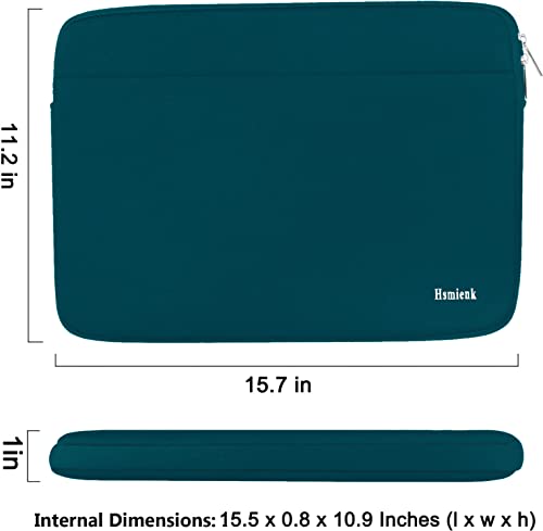 Image of Laptop Sleeve Case 15.6 inch, Shockproof Protective Notebook Bag with Accessory Pocket, Briefcase Carrying Laptop Sleeve for 15.6 inch HP, ASUS, Dell, Lenovo, Acer -Cyan Color
