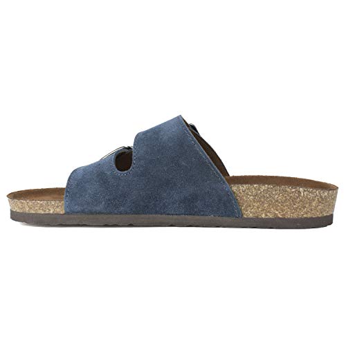 Image of WHITE MOUNTAIN Women's Helga Slide Sandal, Navy, 11 Medium US
