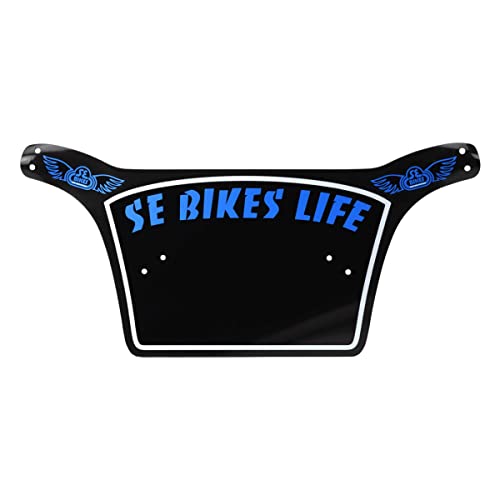 SE BIKES Number Plate Life Black/White/Blue - 4390