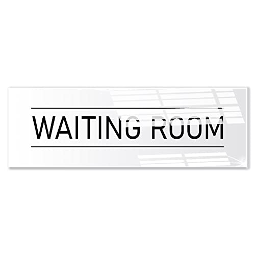 Panneau mural autocollant blanc pour porte d'intérieur 22,9x7,6 cm au design épuré