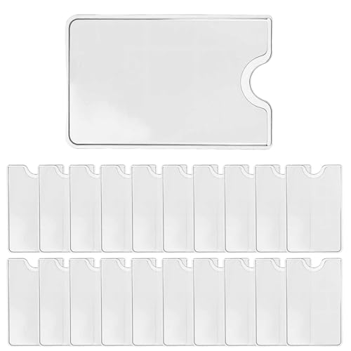 20 Stück Kreditkartenhüllen, EC Karten Schutzhülle, Scheckkartenhülle Hartplastik, Bankkarten Schutzhülle Ausweishüllen, Transparente Kreditkarten Schutzhüllen für Kartenschutzhülle Kartenhalter
