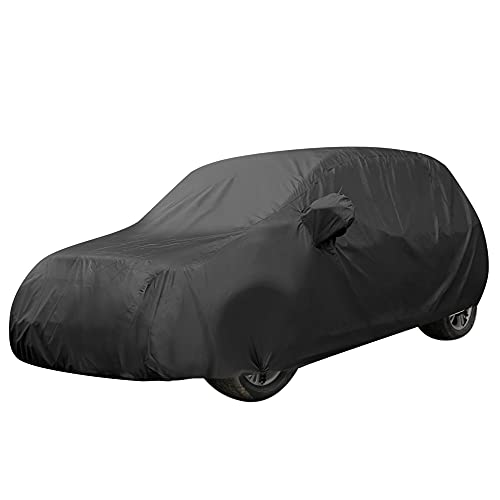 uxcell YL Waterproof Breathable All-Weather Car Cover with Mirror Pockets - Sun/UV/Snow/Rain Protection for Hatchback, Coupe, Small Cars