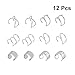 Healeved 6 Pairs Fashion Ear Clips Non-piercing Ear Stainless Steel for Women and Men