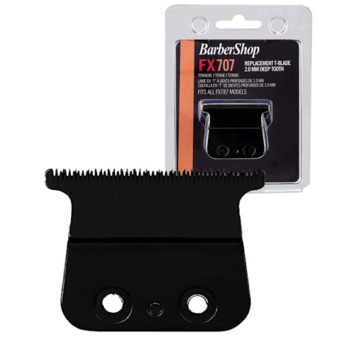 BY MIAFX Skeleton Replacement Trimmer Blade | Competible FX787 FX726 | Titanium Gold Black Silver Blades | Outliner Hair Trimmer (Black)