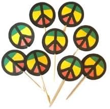 Miniatura 3 de 420 cupcake toppers, pot leaf decorations, Rasta decorations