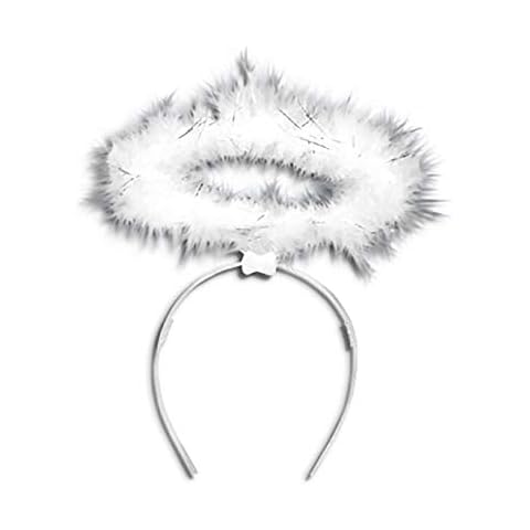 White Angel Halo Headband - Fancy Dress Costume Fairy Hen Outfit Party Cover