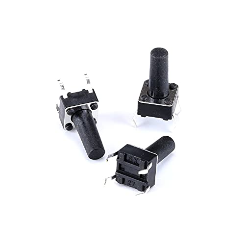 工業用スイッチ 100個/ロット 6x6x12mm 4ピン タクタイルタクトマイクロスイッチ タッチボタン セルフリセットボタン 6