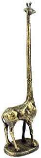 Handcrafted Nautical Decor Rustic Gold Cast Iron Giraffe Extra Toilet Paper Stand 19" - Cast Iron Bathroom