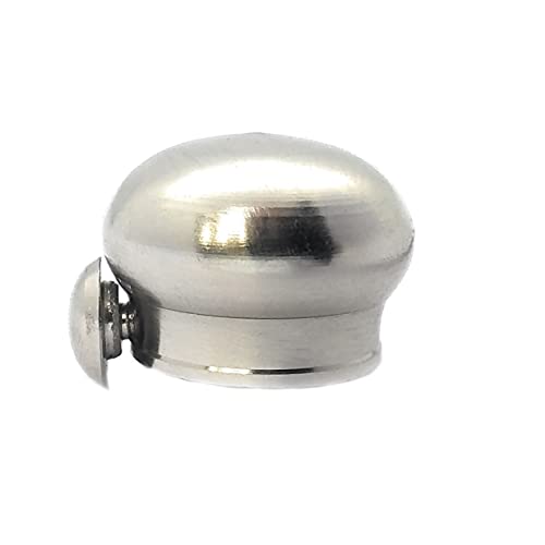 Image of FAPBADRI Simple Curtain End Caps /Finials for a 1 inch Pipe /Rod, Colour - Silver Matt, 6 Pieces