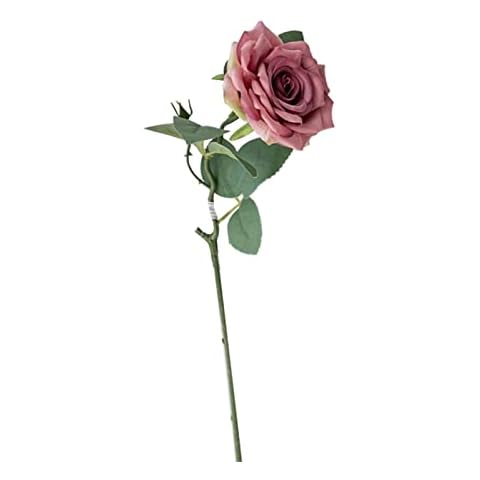 husnshiwqin Artificial Flower Vivid Colorfast Natural Faux Silk Artificial Rose Flower for Home Faux Rose for Banquet Cover