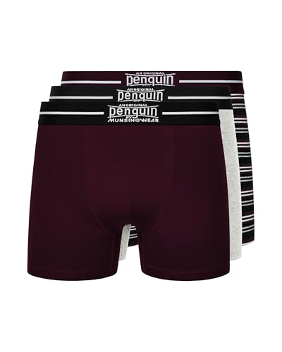 Original Penguin Mens 3 Pack Boxer Shorts Underwear Underpants Trunks Multipack Boxers(M/3pack-MUXPE1414)