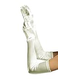 SACASUSA 23 inch Long A Grade Bridal Quality Formal Gloves 23' Long Party Bridal Dance Gloves A Grade Quality in Ivory