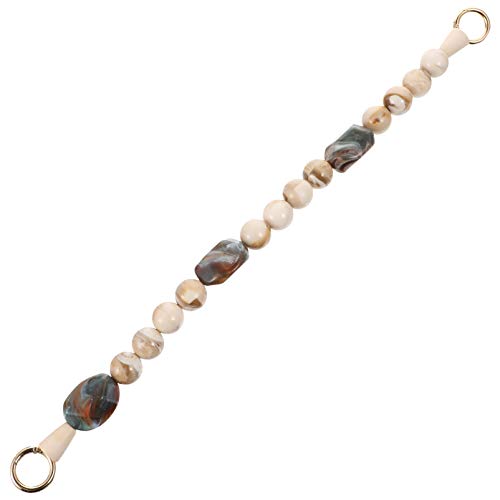 Tendycoco Bolsa de resina com alças de substituição, bolsa de ombro com contas, alça transversal par