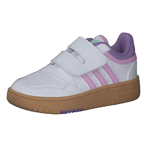 adidas Unisex Baby Hoops Shoes, Cloud White / Lilac / Violet Fusion, 26 1/2 EU