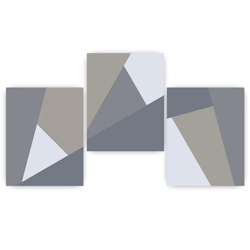 Affiche imprimée tableau abstrait géométrique triangulaire deco murale moderne 50x70