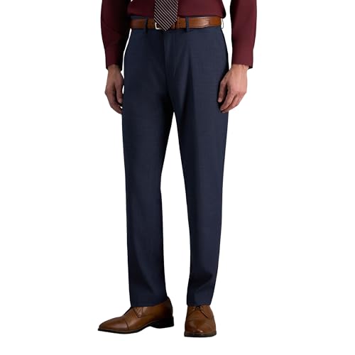 Amazon.ca: Haggar Men's J.M.H. Premium Dress Pant - Slim Fit, Ink - Sharkskin Mini Glen Grid, 40x32