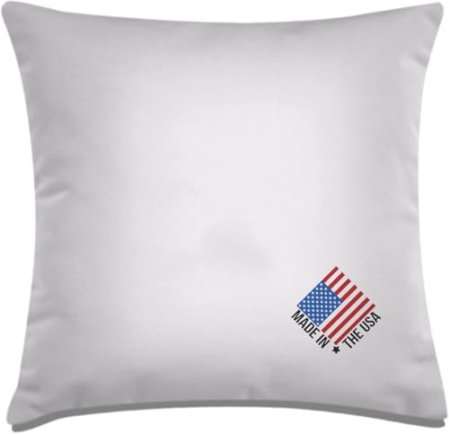 MSD Pillow Insert 30X30 Hypoallergenic Square Form Sham Stuffer Standard White Polyester Decorative Euro Throw Pillow Inserts for Sofa Bed Couch - Made in USA (1 Pack) - Machine Washable and Dry