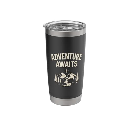 Adventure Awaits – Outdoor Travel Design Stainless Steel Insulated Tumbler