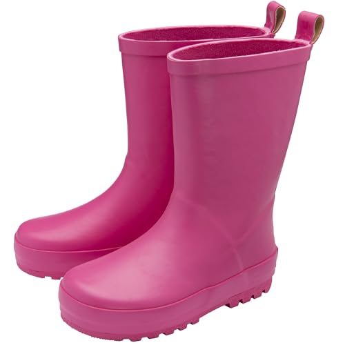 NorthSole Kids Wellies Boys & Girls Rubber Wellington Boots - Pink - UK 11
