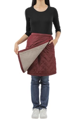 [onion cross] 巻きスカート 防寒 ラップ キルティング 裏ボア 中綿 レディース 3way ダウン 腰巻き 大きいサイズ あったか 暖か 冬 膝丈 山ガール アウトドア (M, レンガ)のサムネイル