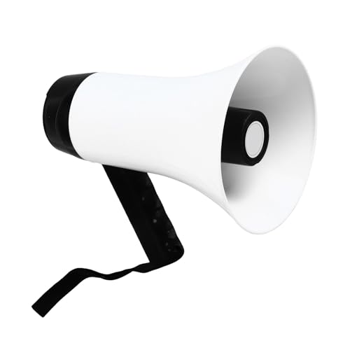 Portable Megaphone Bullhorn, Lightweight Mini Bullhorn with Loud Speaker, Support 300s Recording, One Touch Start, for Floor Stall Hawking, Broadcasting, Speeching
