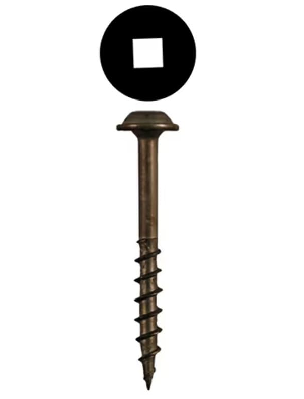 Pocket Hole Screws H750# 8 x 1 ½”, 1 ¼” or 1” inch Long, Round Washer Head Face Frame/Pocket-Hole Screws, Square Drive Coarse Thread and Type 17 Auger Point. Made in USA (500, 1" Inch Long)