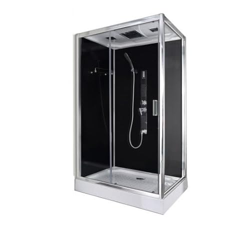 Bagno Italia Cabine de douche hydromassage 80 x 120 cm montage rapide rapide ligne radio bluetooth