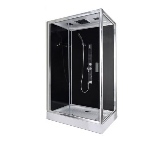 Bagno Italia Cabina de ducha hidromasaje 80 x 120 cm montaje rápido Quick Line radio bluetooth