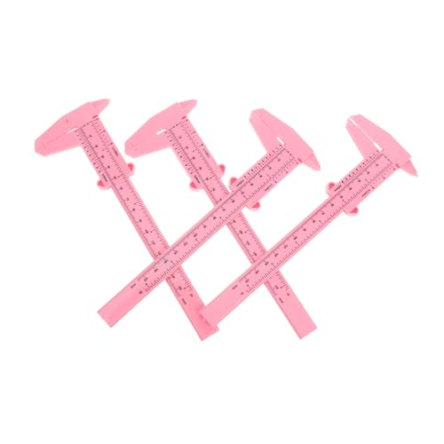 Calibrador manual plástico LIFKOME 4 piezas rosa miniatura 1