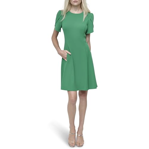 Image of DKNY Women's Tulip Sleeve Fit & Flare Mini Dress