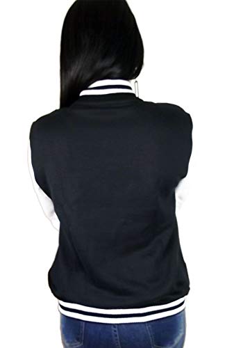 Jaqueta College Moletom Feminina Preta