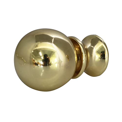 Image of 2PCS 1-1 /2 Inch Lamp Finial Small Spherical Lamp Finishes for Lampshades, Polished Brass (Pack of 2)