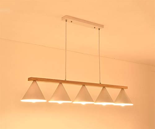 Lampe suspendue bois éclairage led anti fatigue visuelle table manger - 2