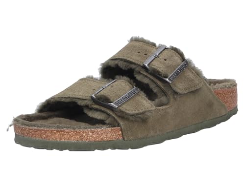 Sandale Birkenstock Arizona VL Shearling en velours et fourrure véritable