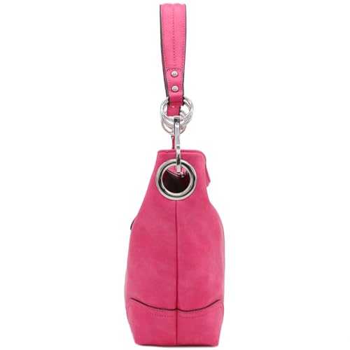 Image of Hobo Shoulder Bag with Big Snap Hook Hardware