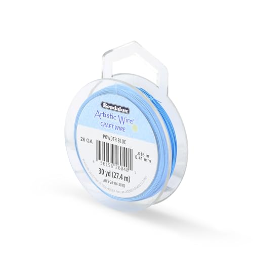 Image of Artistic Wire, 26 Gauge Tarnish Resistant Colored Copper Craft Wire, Powder Blue, 30 yd