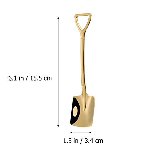 Colher em forma de pá em aço inoxidável DOITOOL, colher mexedora de melancia, colher de chá, sobreme