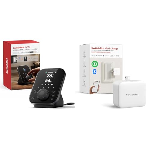 �y�Z�b�g�����zSwitchBot �X�}�[�g�����R�� �n�u3 + �{�b�gCharge �ԊO���Ɠd���Ǘ� Alexa - 2.4�C���`���j�^�[�t�� �X�C�b�`�{�b�g �w�K�����R�� �����x�v�@�\�t�� ���Z���T�[�t�� �����[�g�{�^�� �X�P�W���[�� �V�[���ŉƓd�ꊇ��