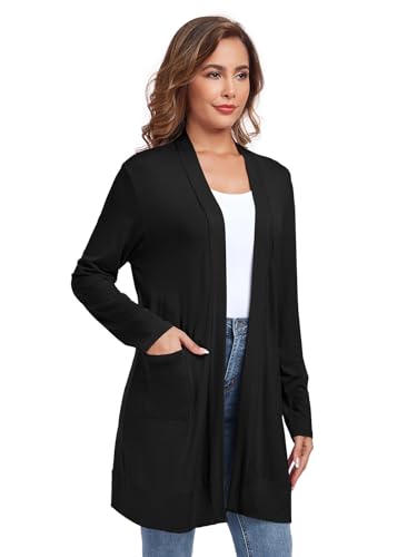 TownCat Womens Lightweight Cardigan with Pocket, Long Sleeve Open Front Casual Loose Cardigans for Women3