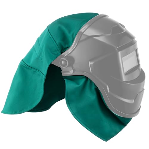 Image of Jecery 2 Pcs Welding Helmet Cover and Helmet Bib Set, Welding Accessories with Press Fit Seal for Neck Protection, Fits Most(Classic,Emerald Green)