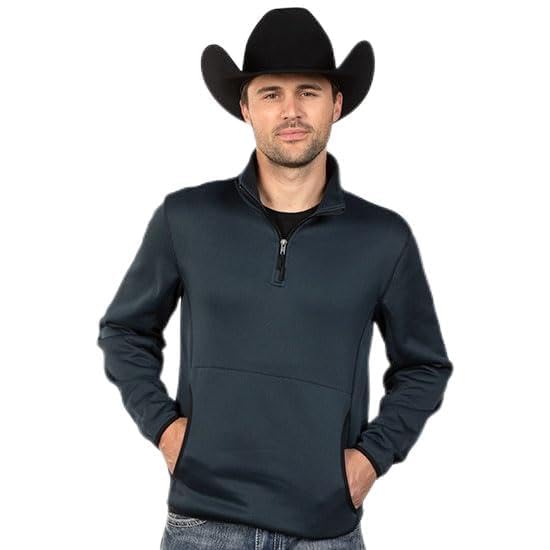 Panhandle Powder River Heather Knit Quarter Zip Pullover