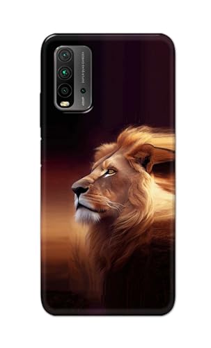 Image of PRINTFIDAA Printed Hard Back Cover Case for Mi Redmi 9 Power Back Cover (Danger Lion) -112
